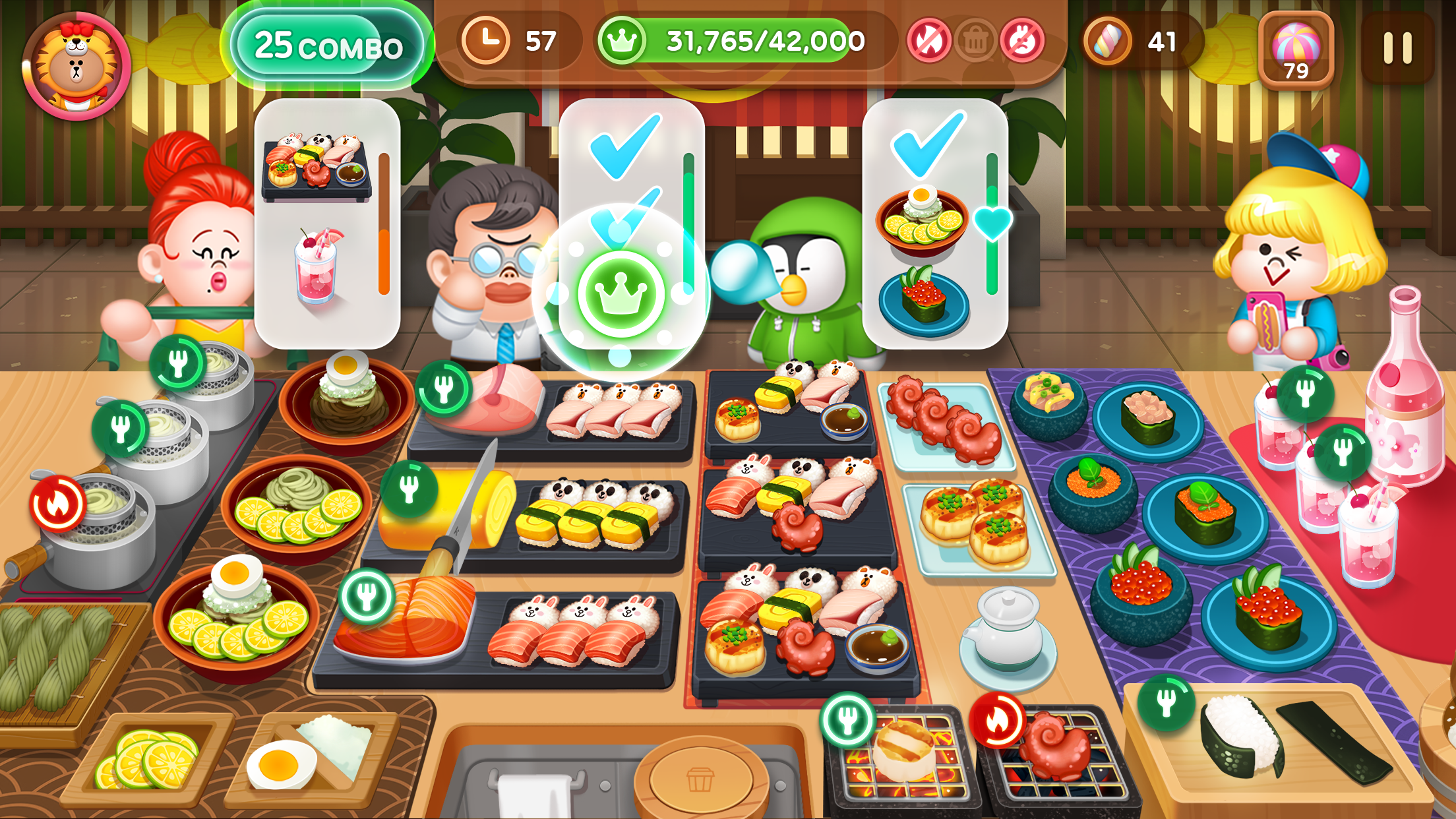 LINE CHEF A cute cooking game! ภาพหน้าจอเกม