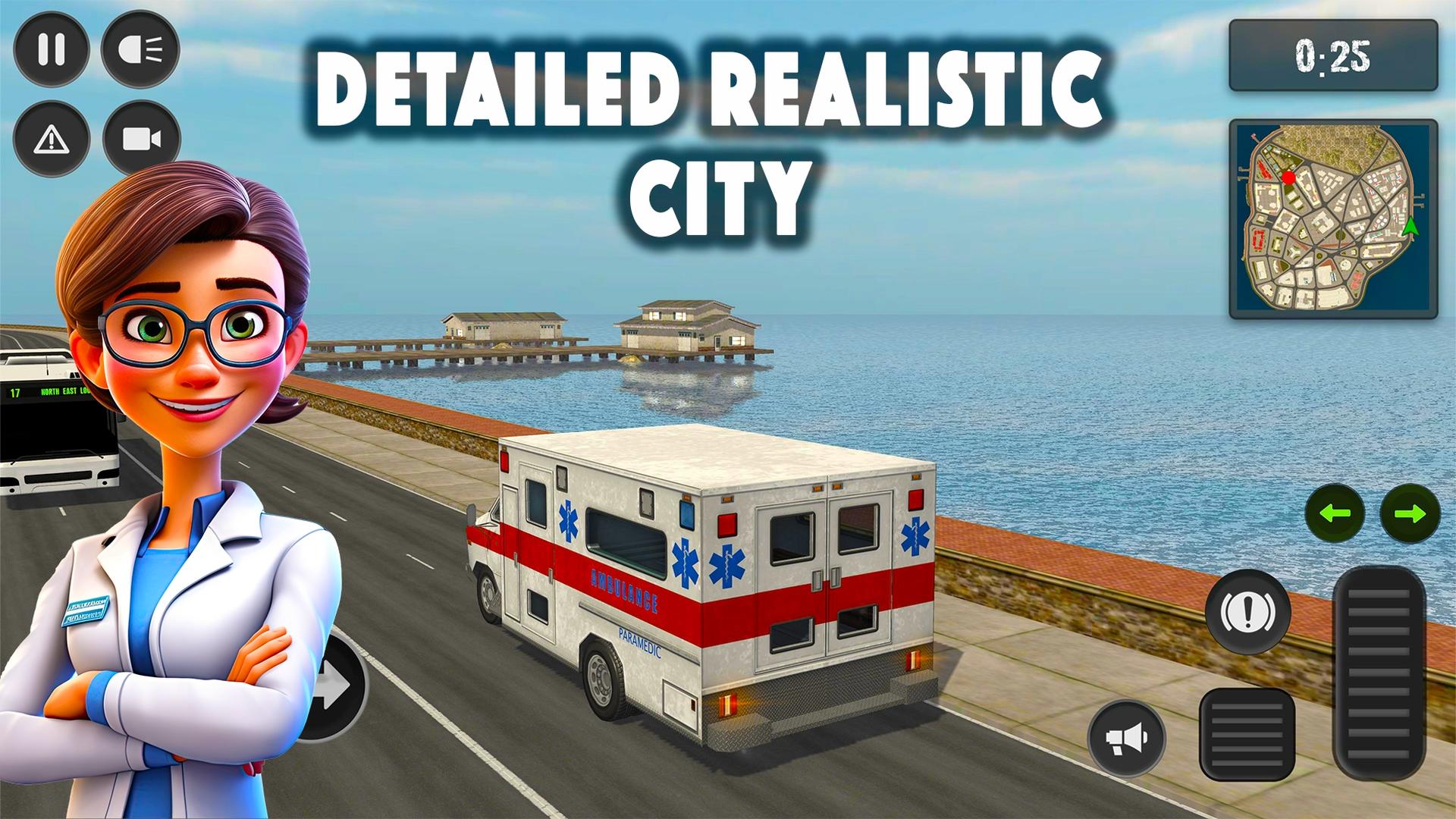 Ambulance Driver Simulator Pro Game Screenshot
