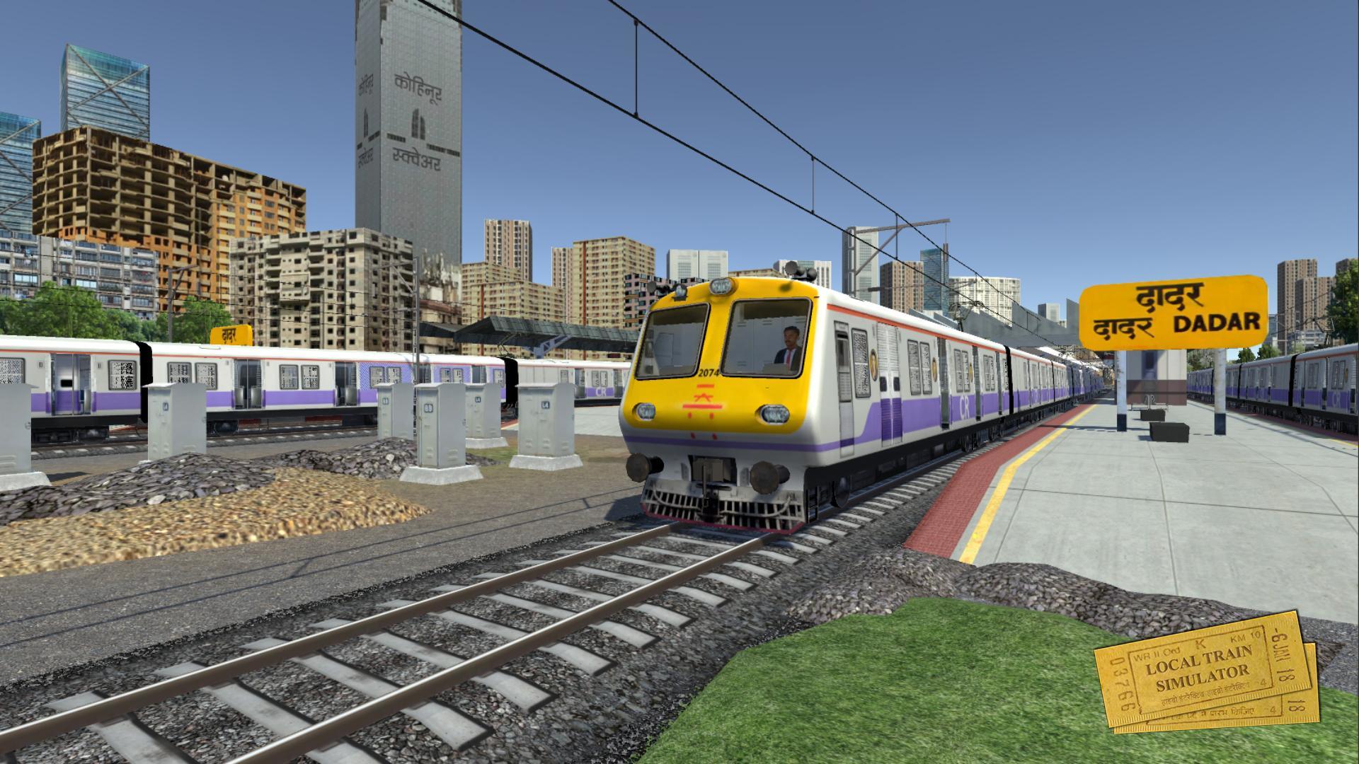 Indian Local Train Simulator ゲームのスクリーンショット