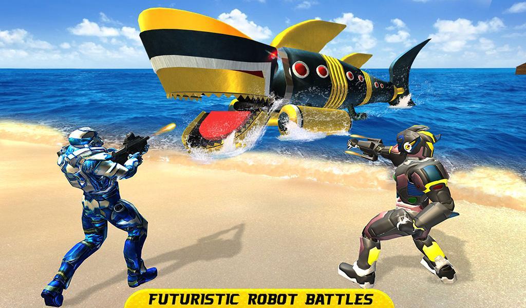 Screenshot of Real Robot Shark Game: Angry Shark Robot Transform