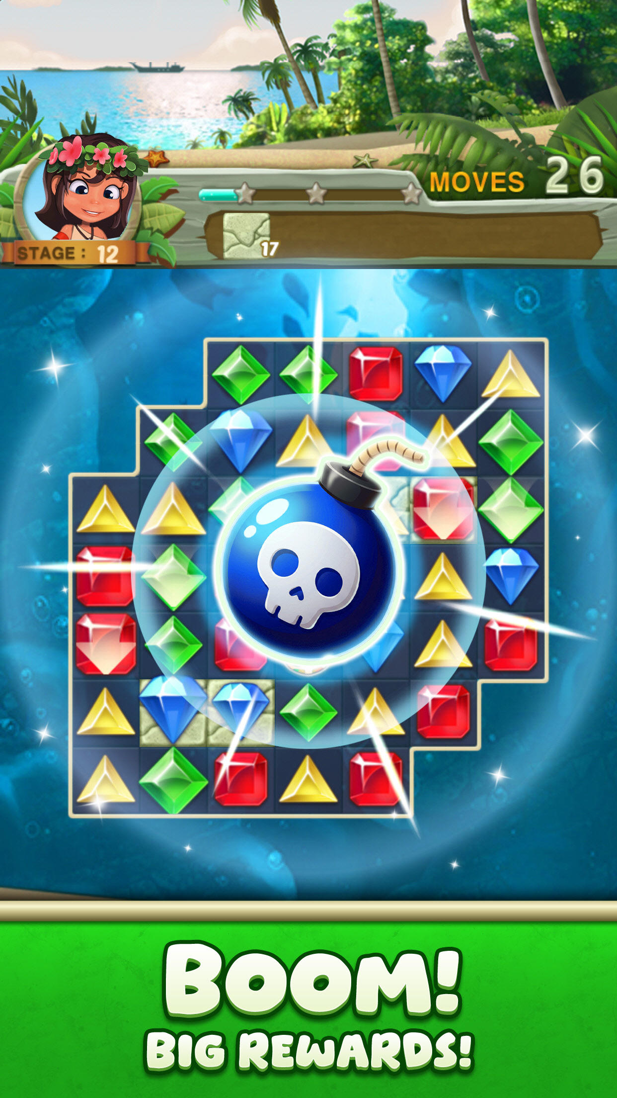 Paradise Jewel: Match 3 Puzzle Game Screenshot