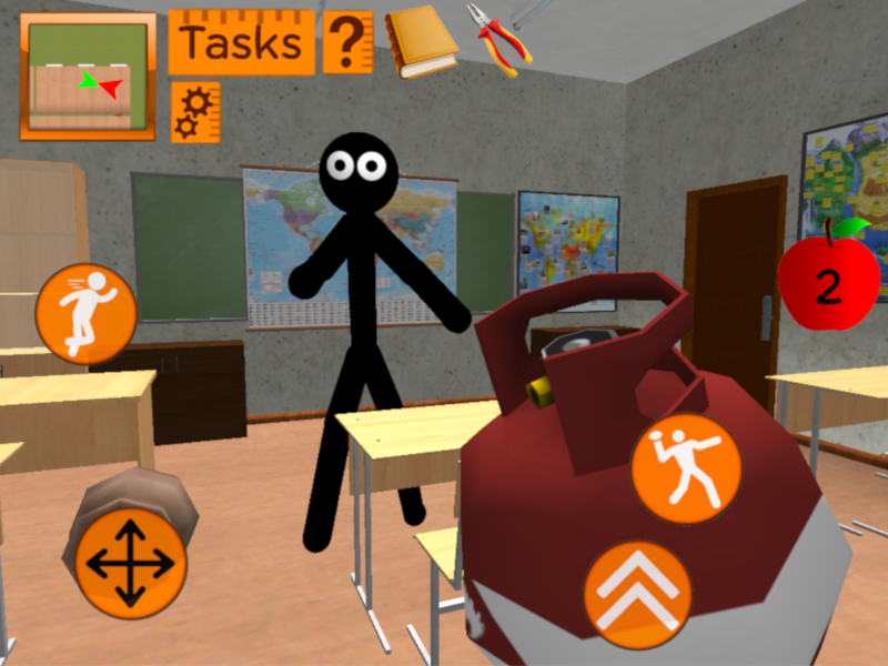 Скриншот игры Stickman Neighbor. Teacher Escape
