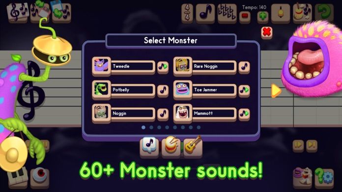 My Singing Monsters Composer ภาพหน้าจอเกม
