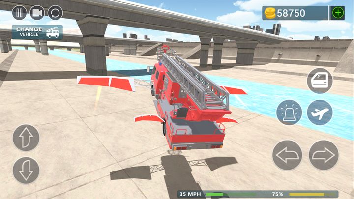 Screenshot 1 of Fire Truck Flying Car 1.22