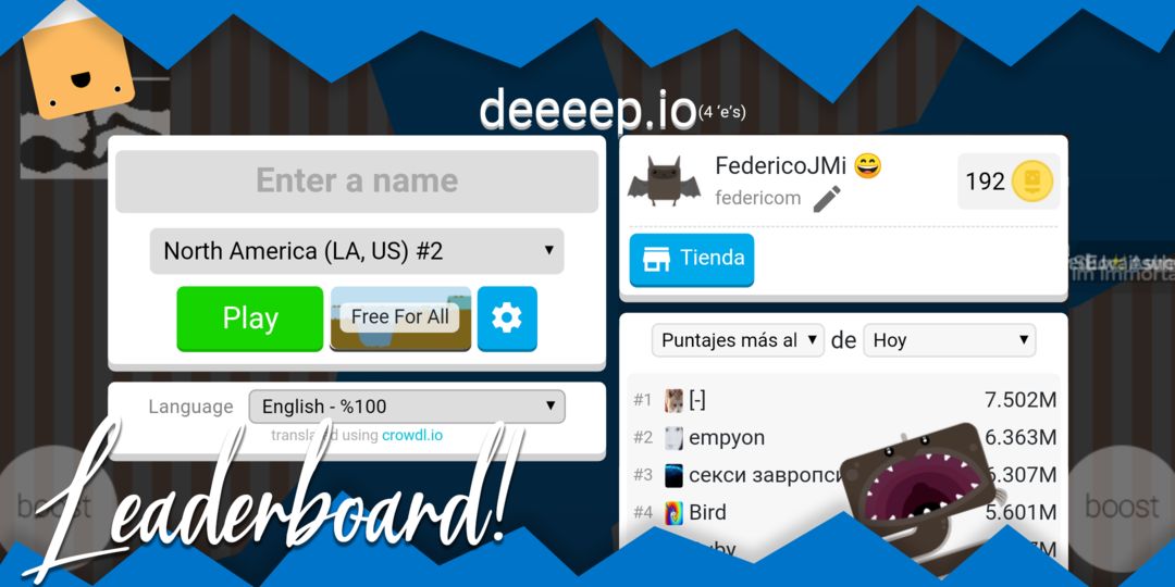 Deeeep.io Beta 게임 스크린 샷