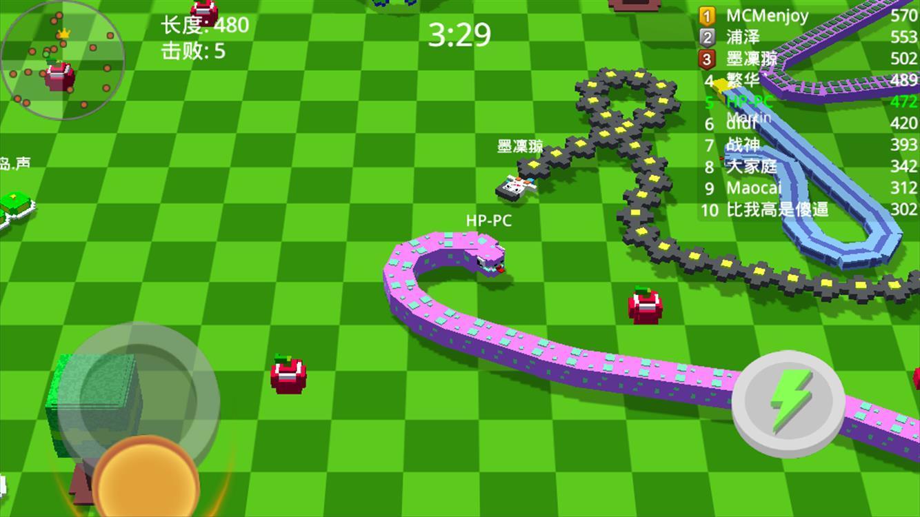 Screenshot of Square Snake fight-Pixel Snake