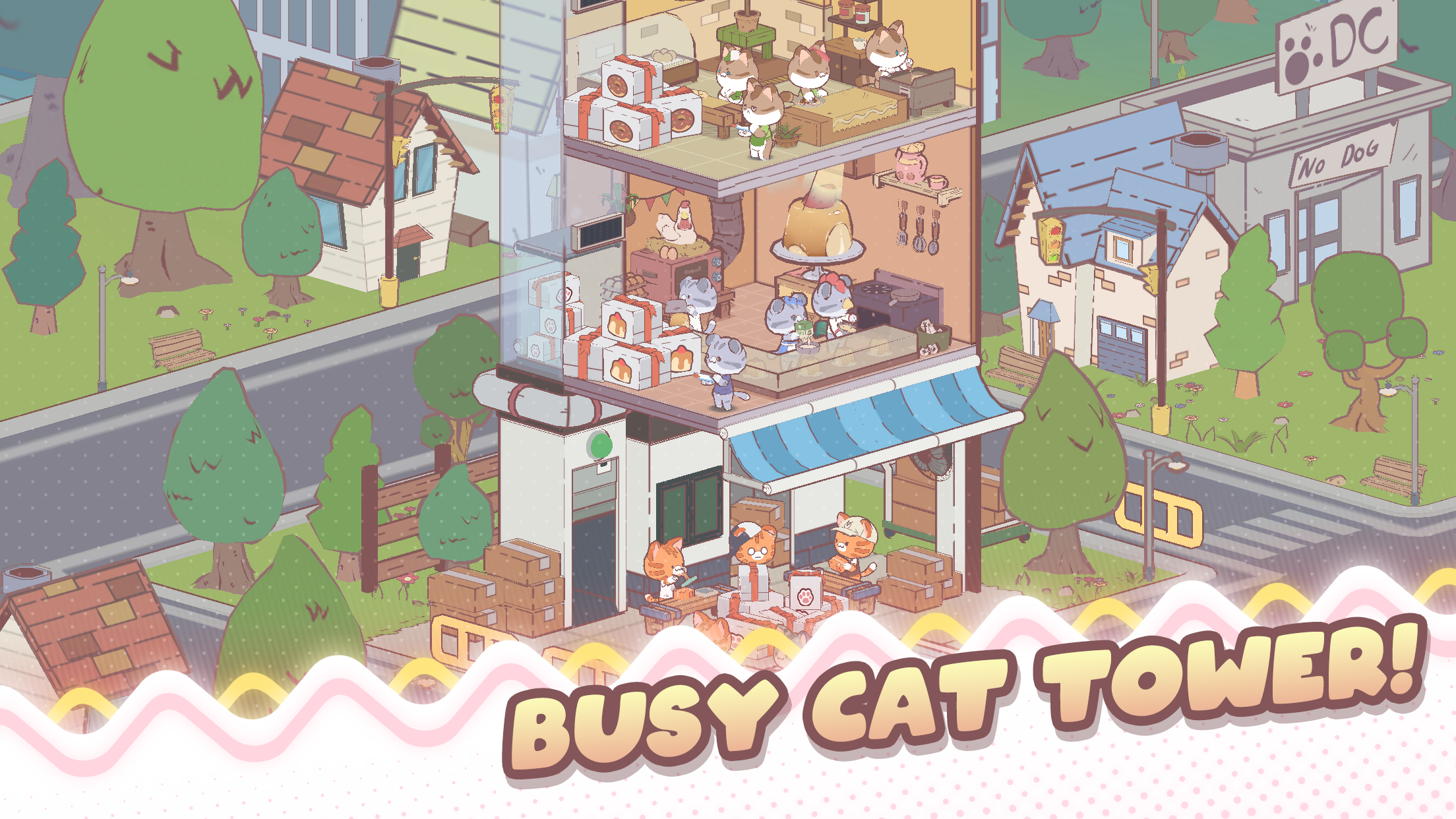 My Cat Tower : Idle Tycoon Game Screenshot