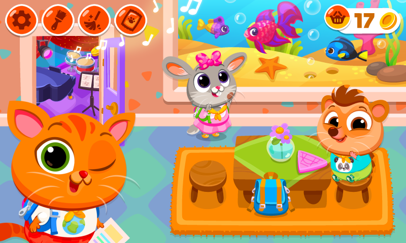 Bubbu School–สัตว์น่ารักของฉัน ภาพหน้าจอเกม