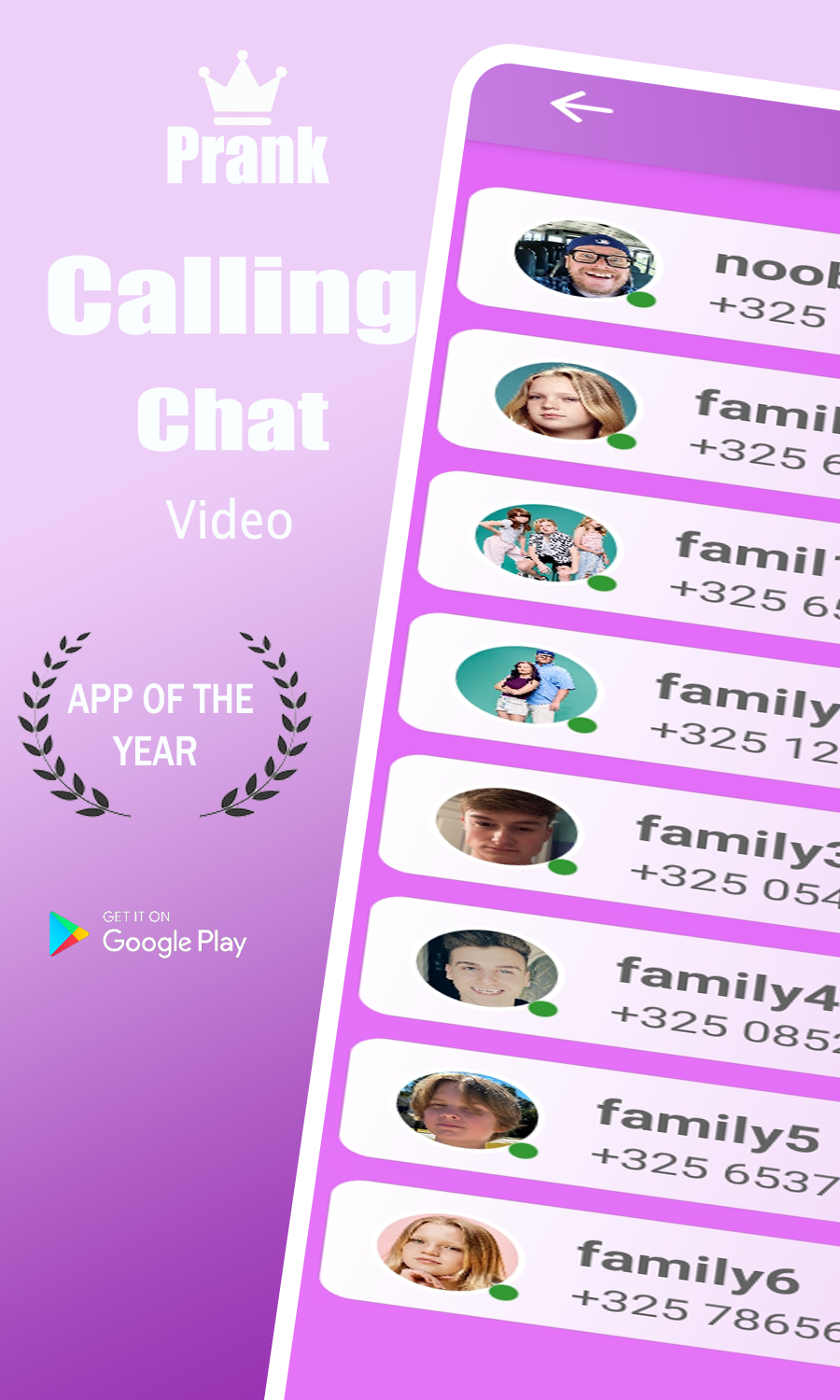 Noob Family Fake Call Video 게임 스크린샷