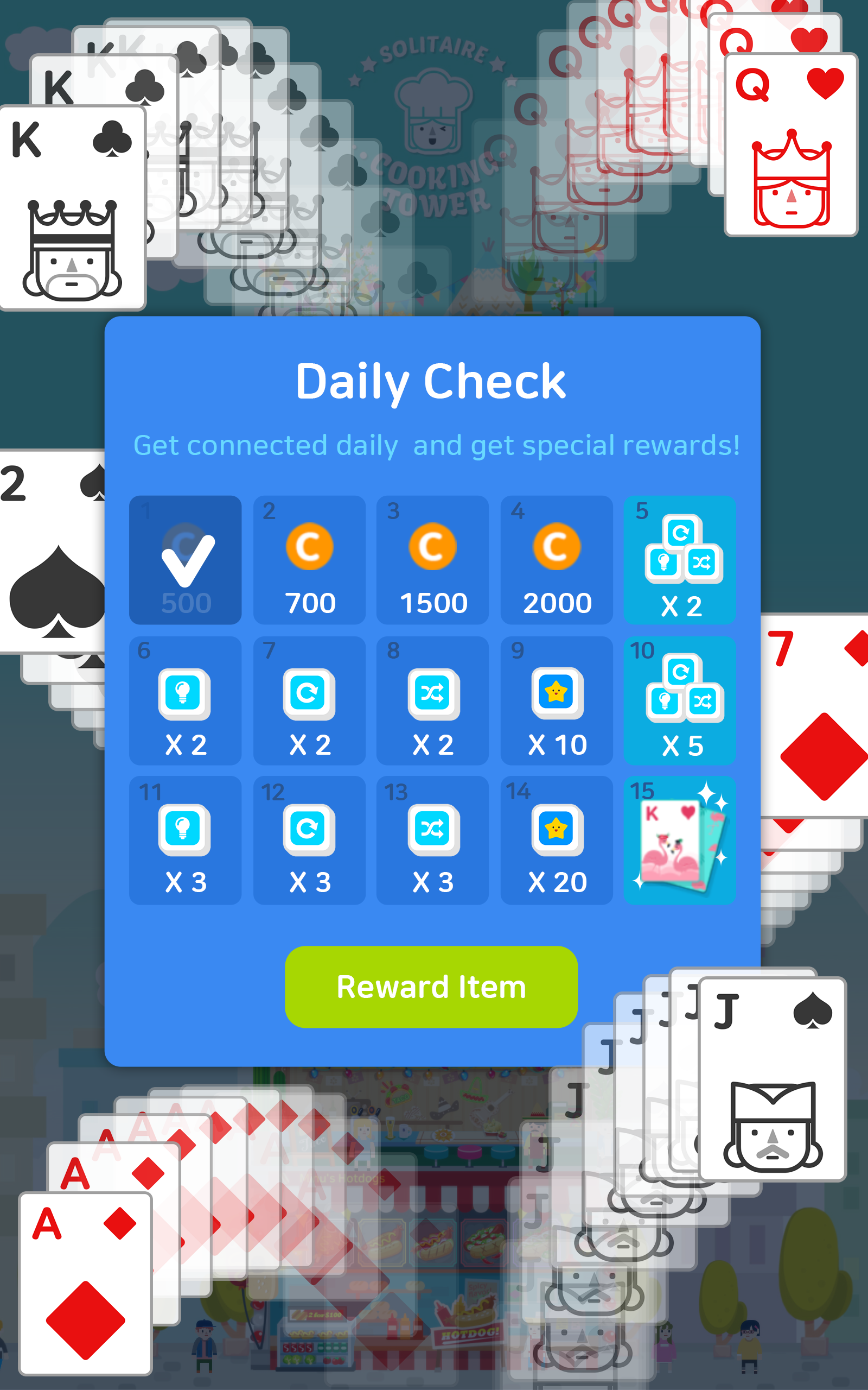 Solitaire Cooking Tower Game Screenshot