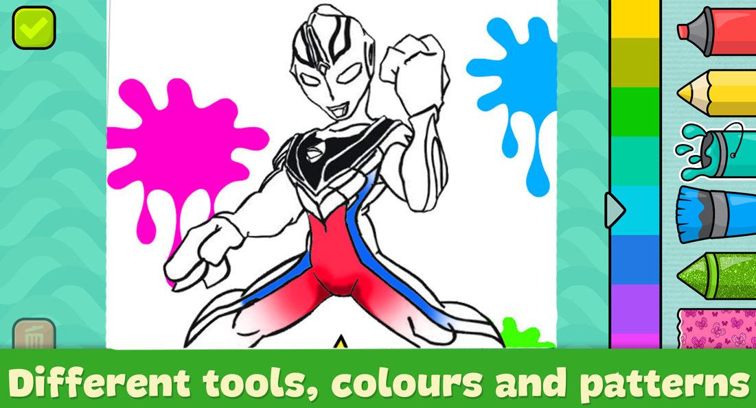 Ultra Man zero coloring rumble ภาพหน้าจอเกม