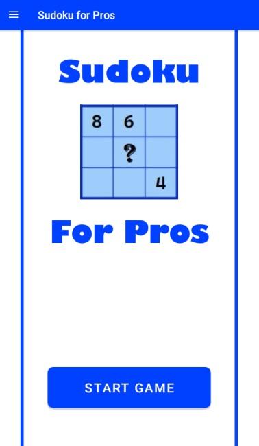 Sudoku for Pros Game Screenshot