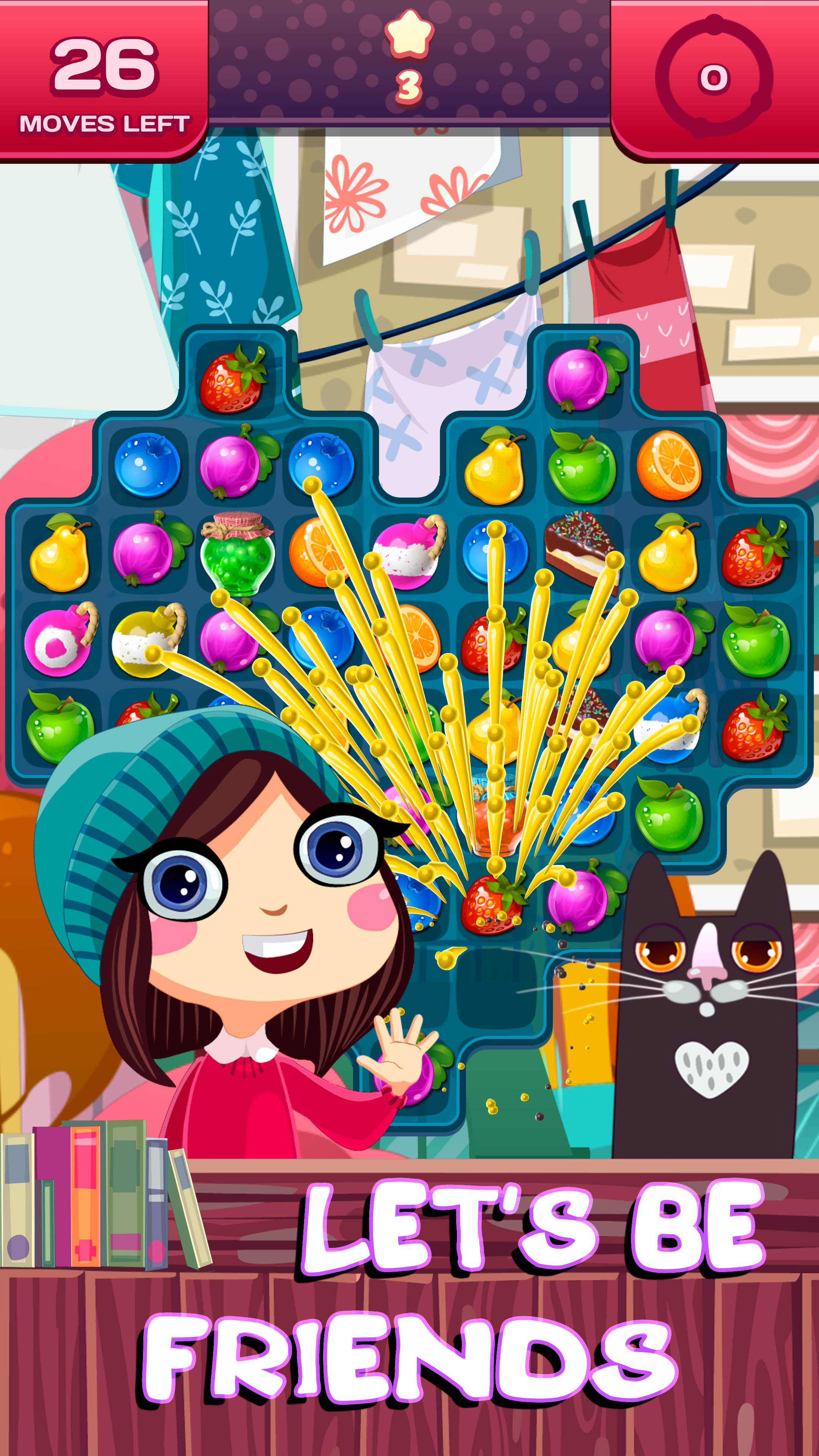Match 3 Saga - Fruits Crush Adventure Game Screenshot