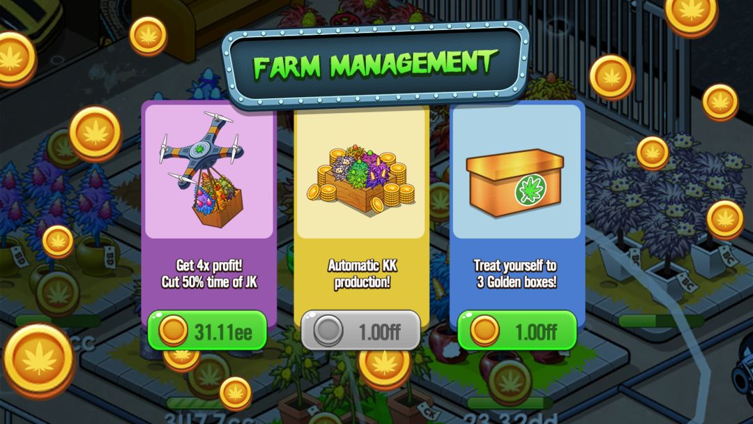 Screenshot of Bud Farm Idle - Growing Tycoon Gardenscapes Decor
