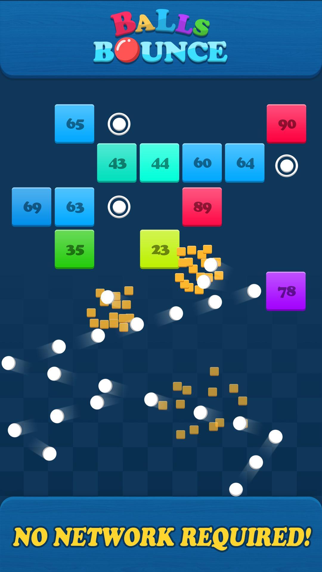 Balls Bounce:Bricks Crasher Game Screenshot