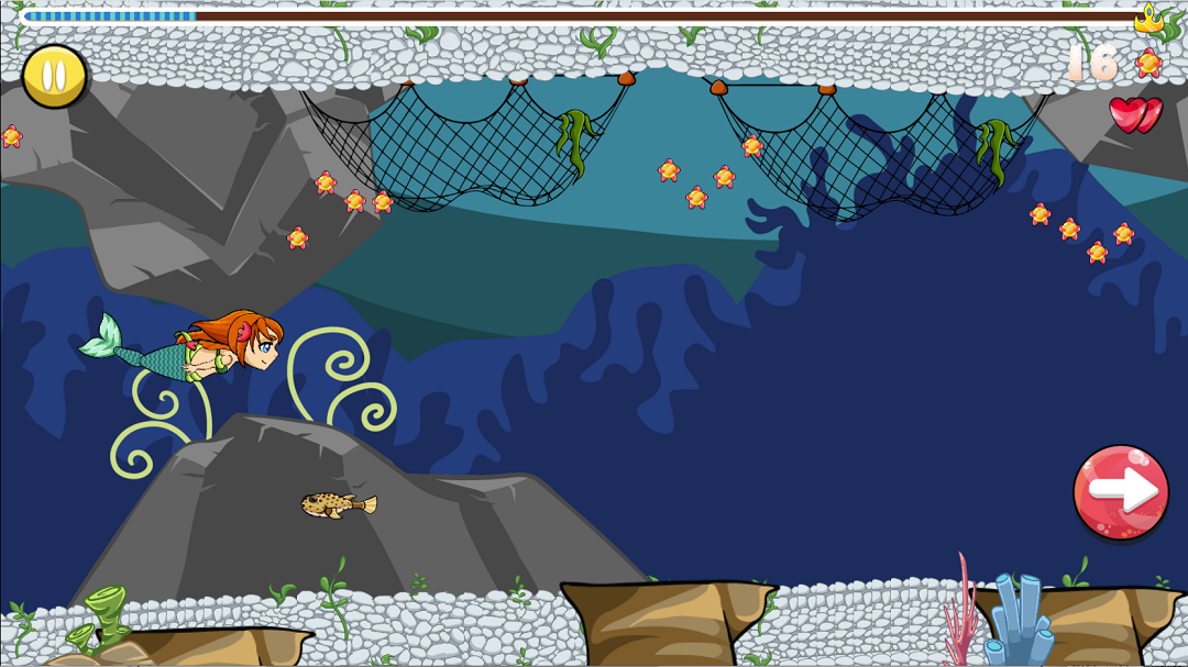 Flappy Princess Mermaid Game Screenshot