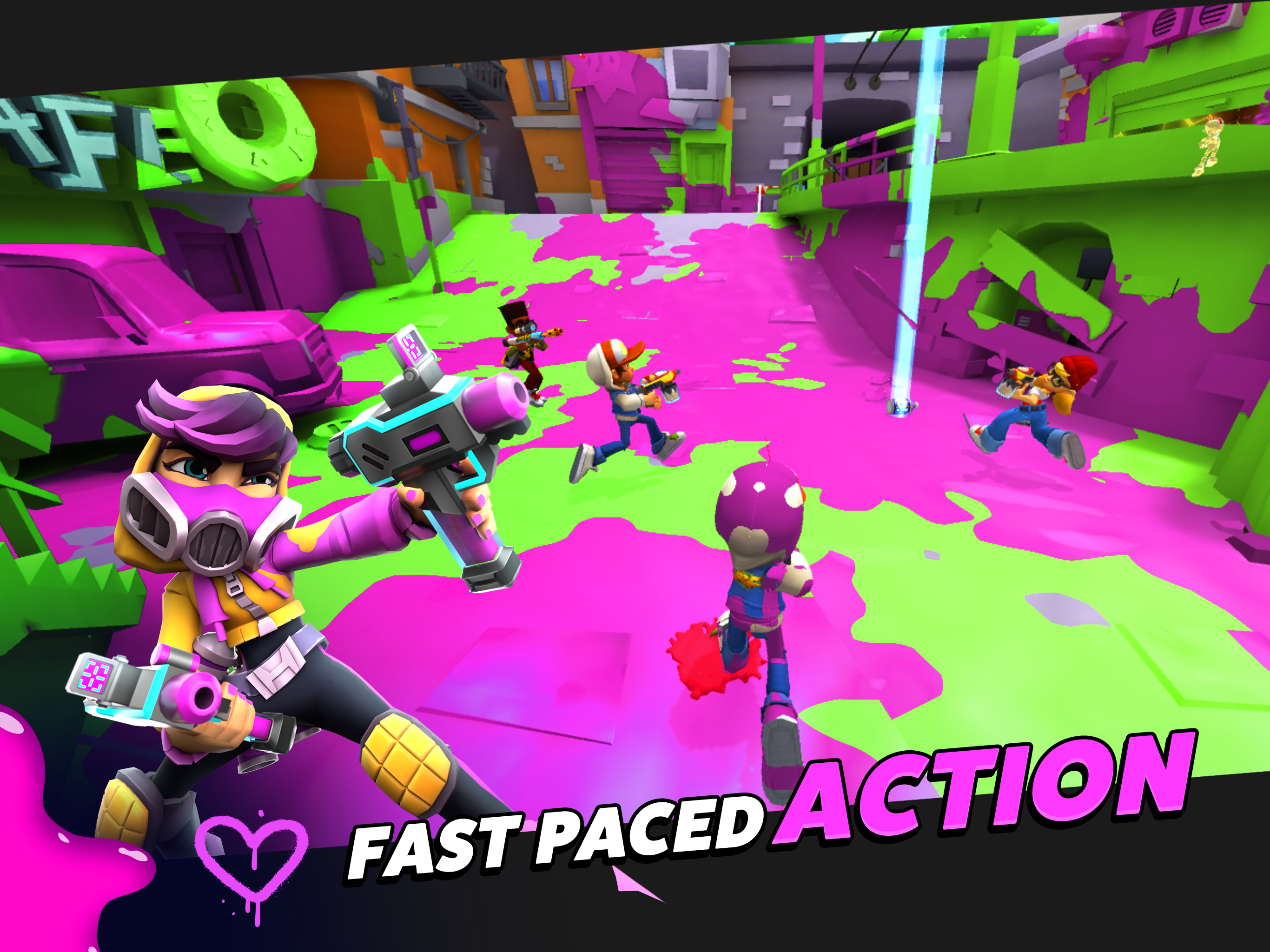 Captura de Tela do Jogo Paint Brawl : Color of War