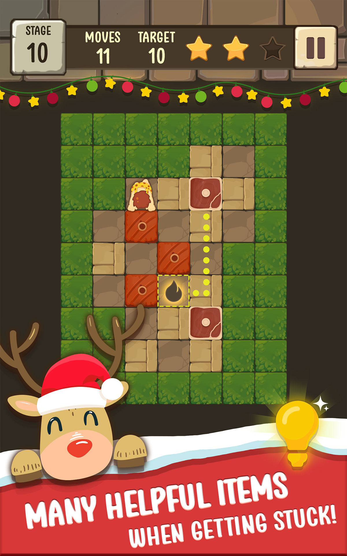 Sokoban Meat - Maze puzzle – Push Meat Maze Game Screenshot
