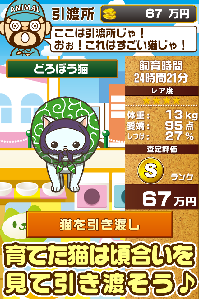 ねこカフェ~猫を育てる楽しい育成ゲーム~ Game Screenshot