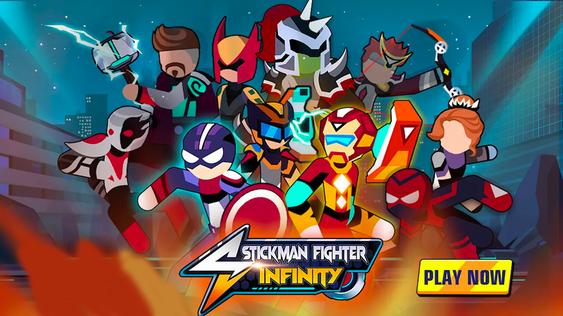Banner of Stickman Fighter Infinity - Super Héroes de acción 1.7.4