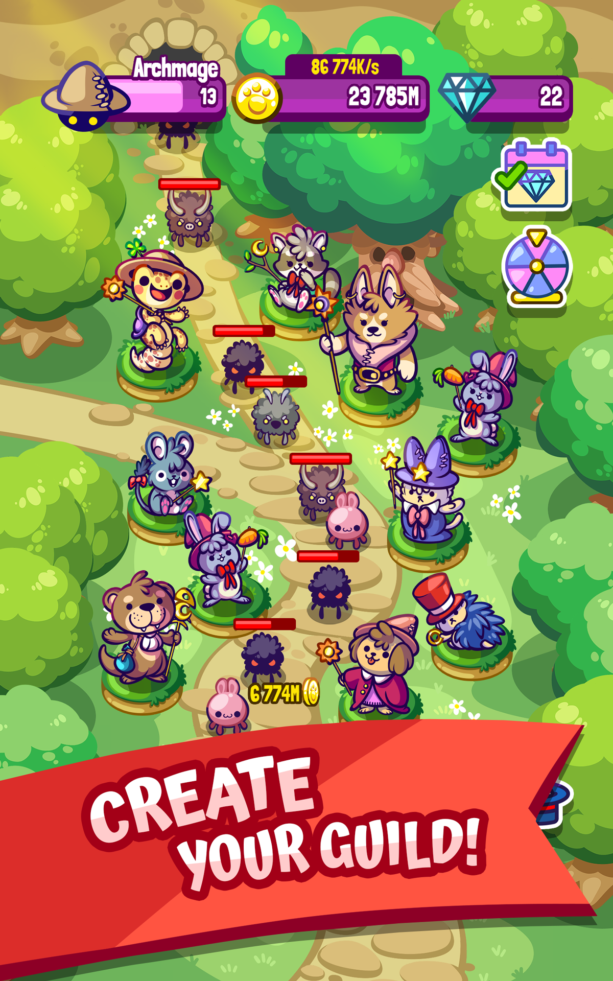 Merge Kawaii Wizards - Merge Games 2020 Game Screenshot