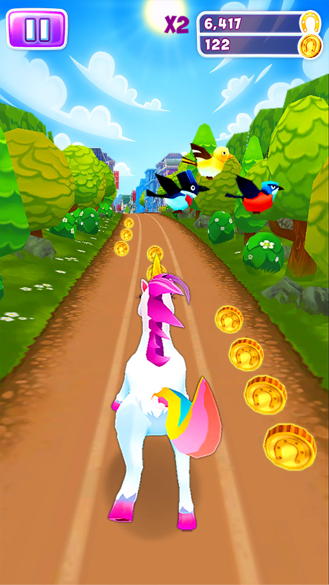 Captura de Tela do Jogo Unicorn Run Magical Pony Run