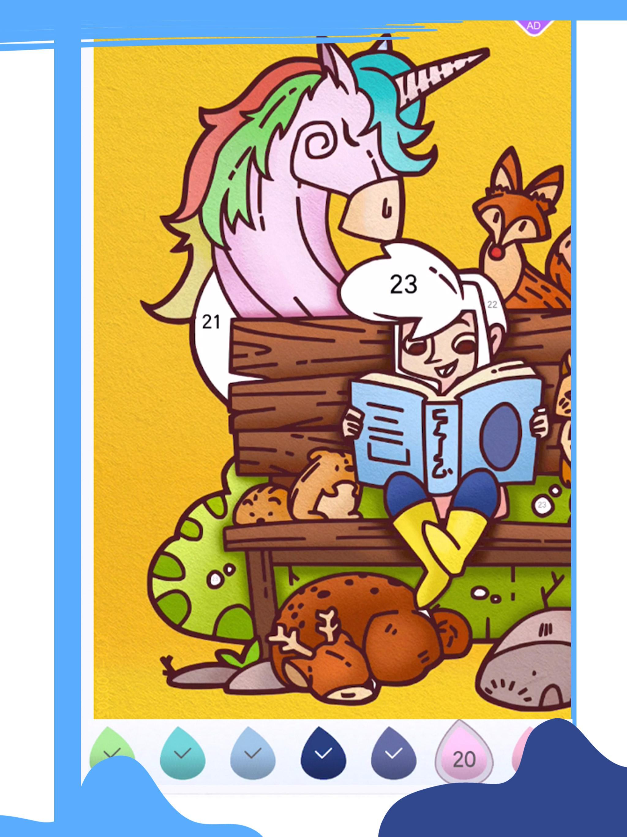 Paint Color: 秘密花园填色游戏 Game Screenshot