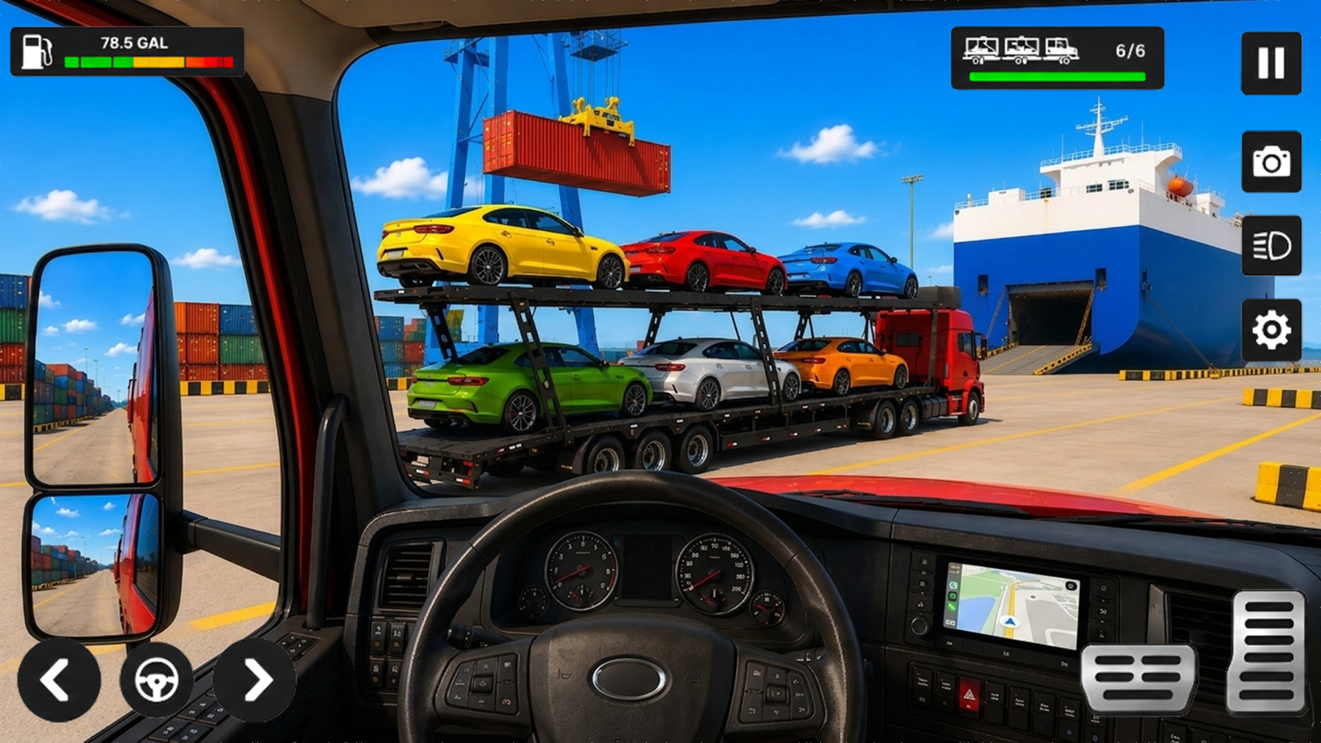 US Real Car Transporter Truck Game Screenshot