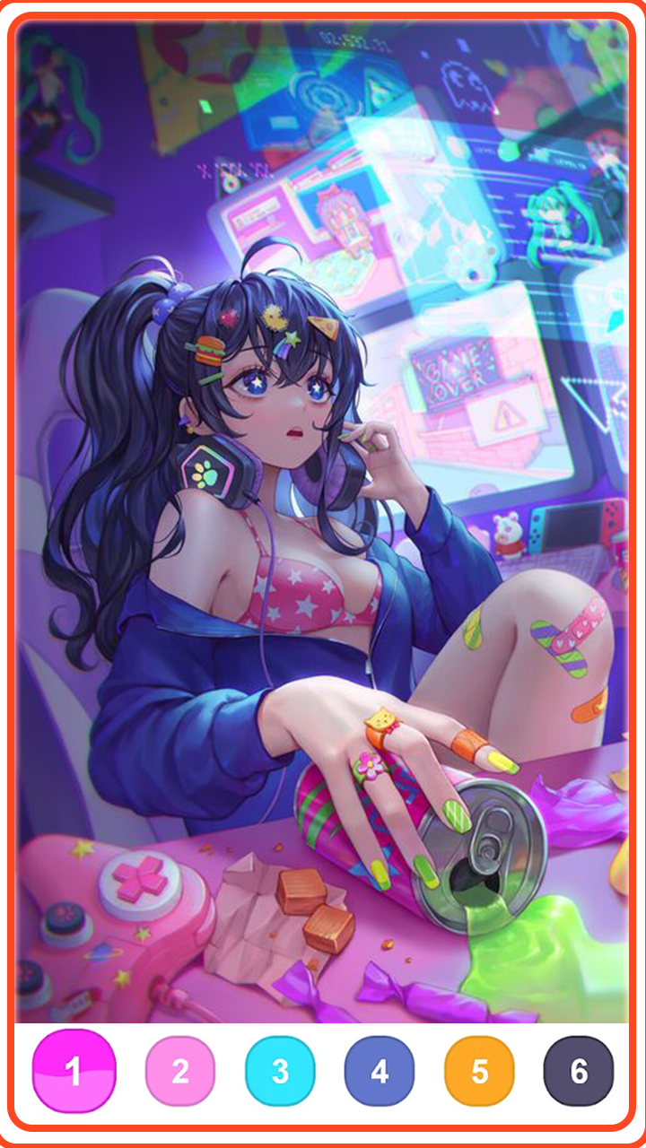 Sexy Anime Color - Coloring ภาพหน้าจอเกม