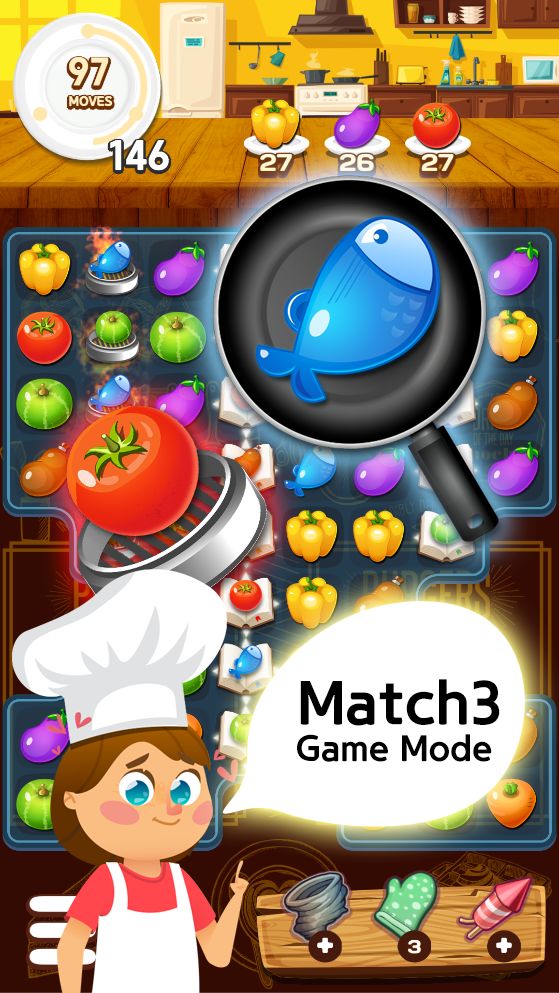 TM Restaurant Match puzzle screenshot game