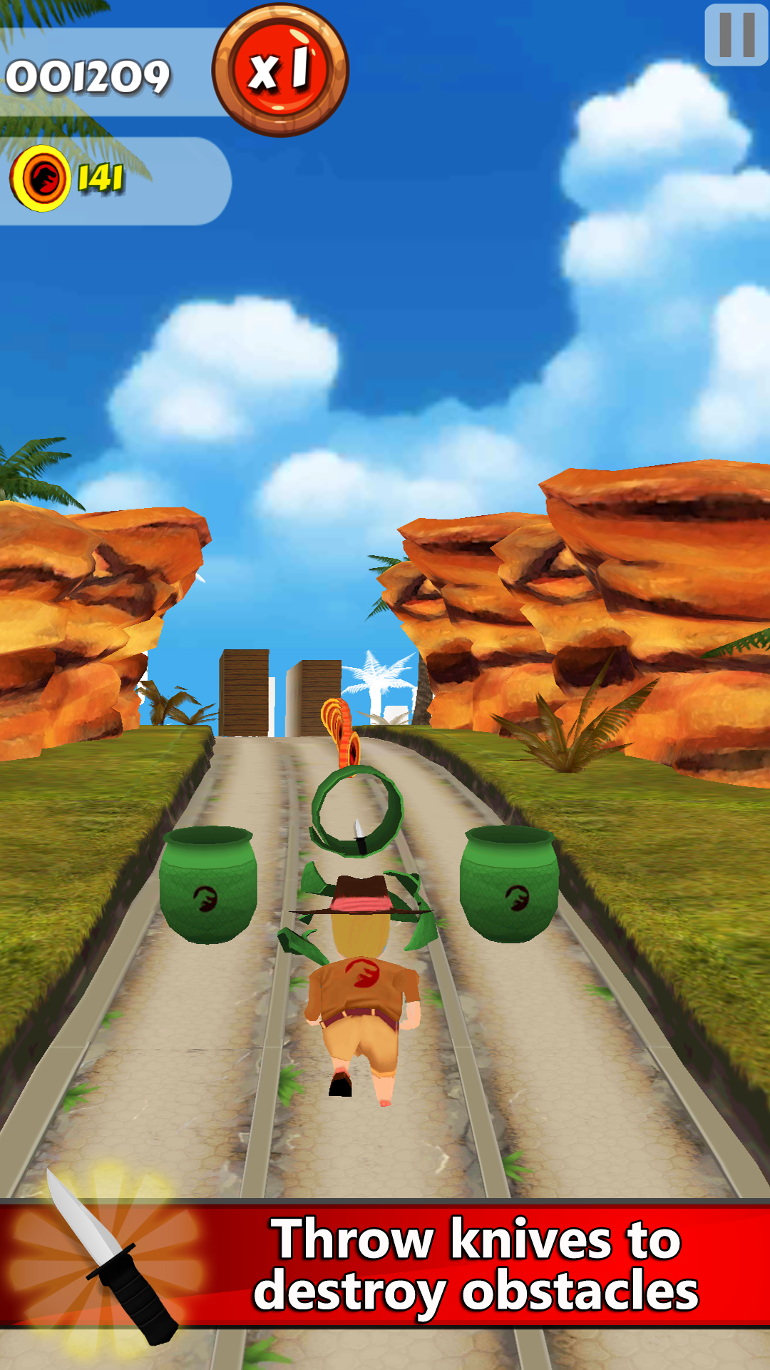 Dinosaur Runner Safari Game Screenshot