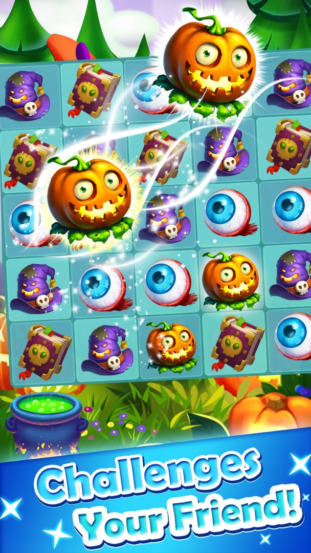 Halloween Witch - Fruit Puzzle screenshot game