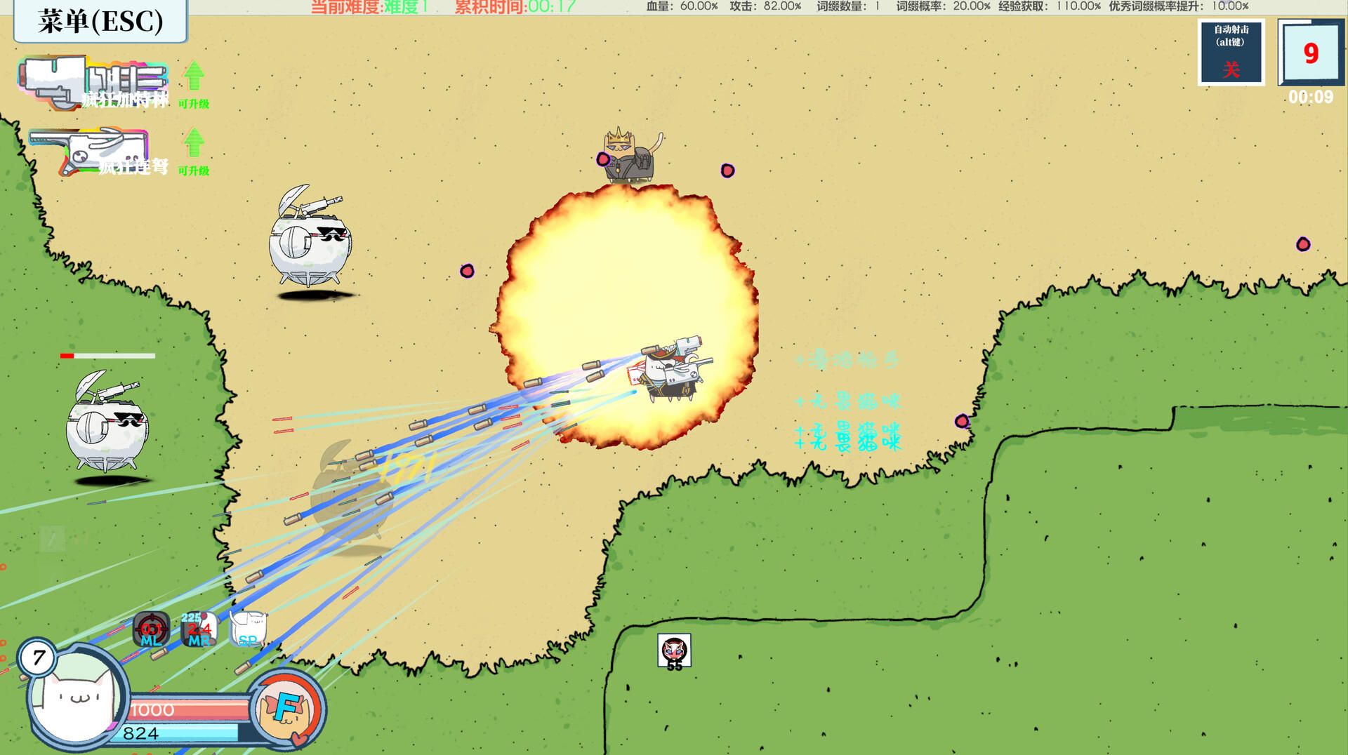 Screenshot 1 of Neko: FIREPOWER မလုံလောက်ပါ။ 
