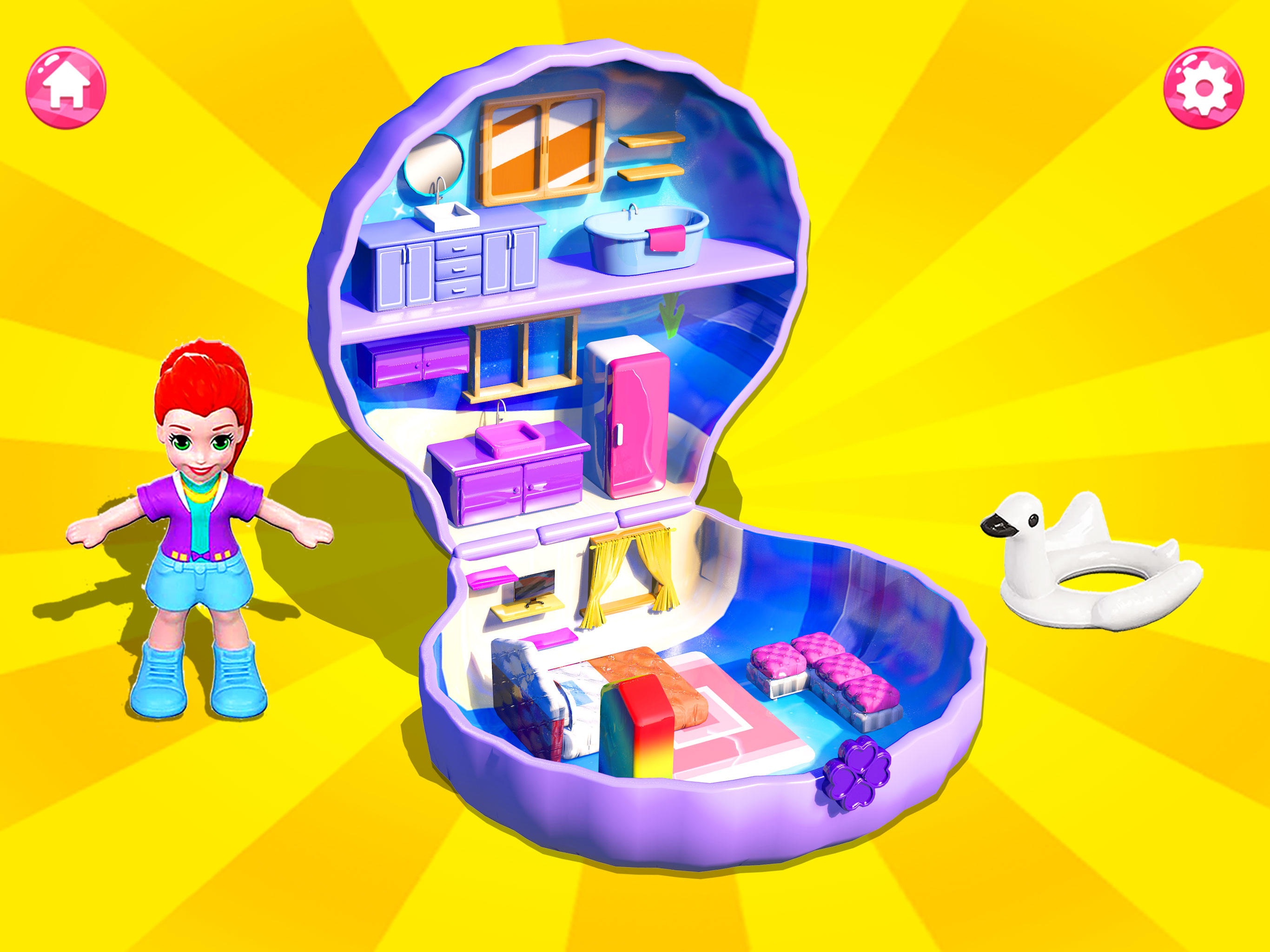 Cuplikan Layar Game Surprise Doll House Girl Games