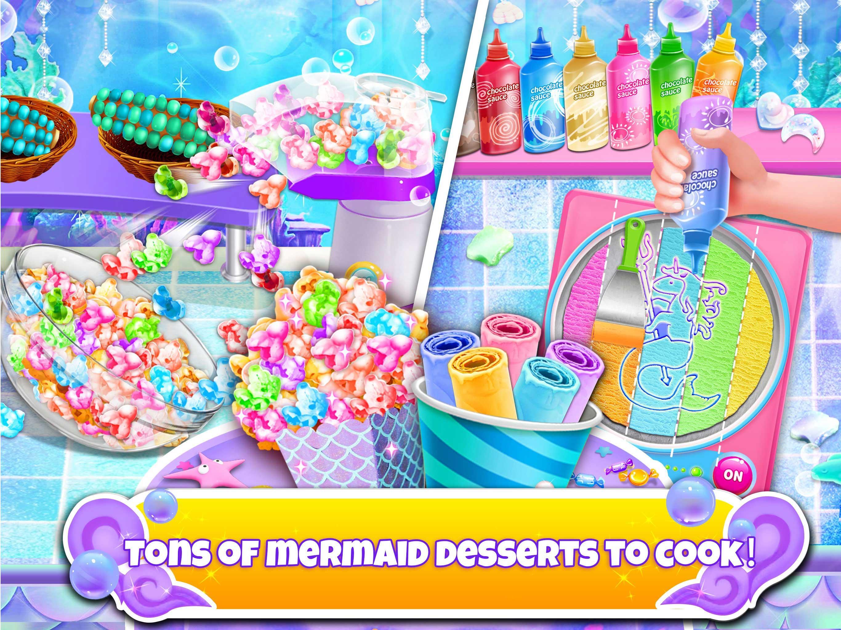 Unicorn Chef: Mermaid Mermicorn Girl Cooking Games Game Screenshot