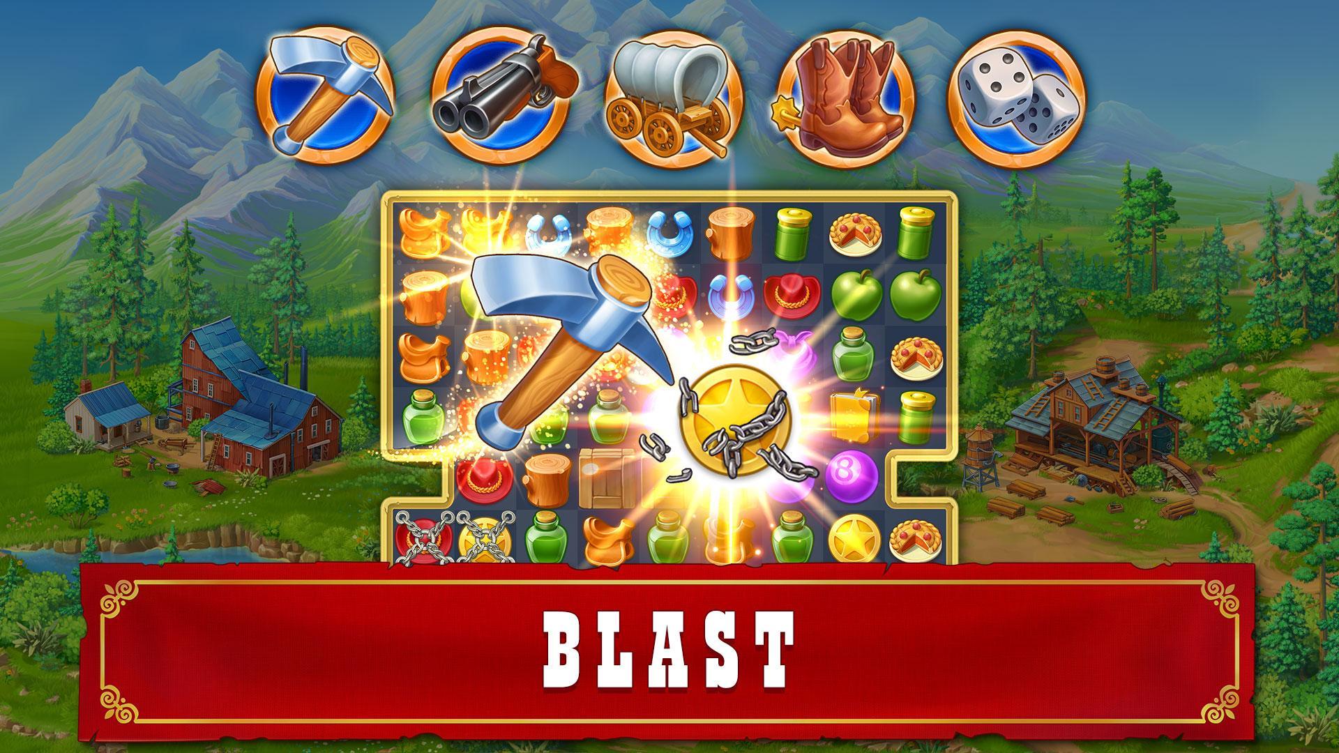 Jewels of the Wild West: Match gems & restore town ภาพหน้าจอเกม