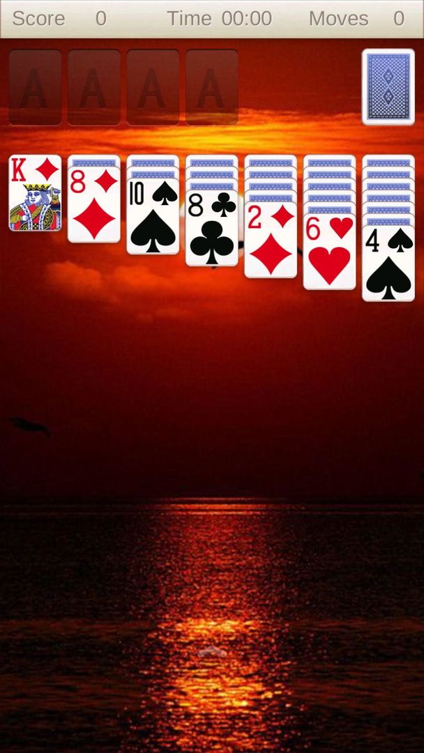 Screenshot of Solitaire card game
