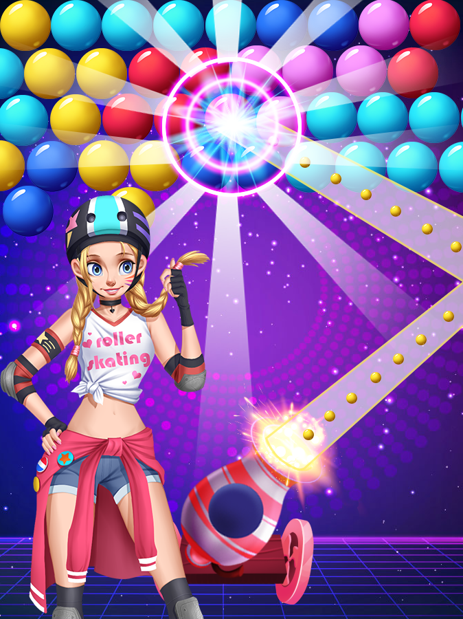 Bubble Shooter Roller Skating ภาพหน้าจอเกม