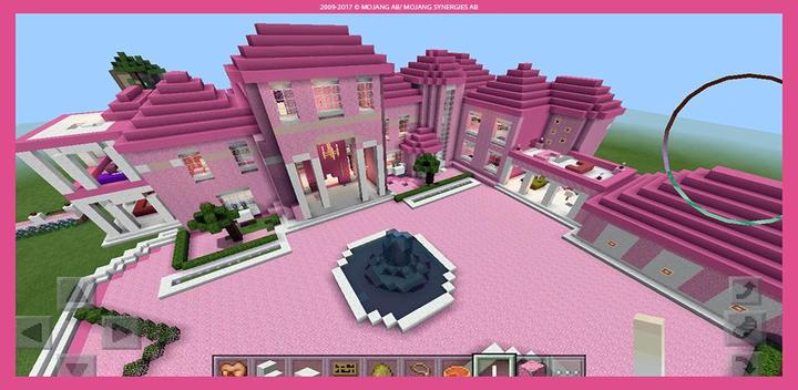 Banner of Pink princess house 2018 map for MCPE! 3.3.5.mcpe.maps