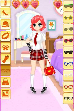 Anime Date Dress Up Girls Game Game Screenshot