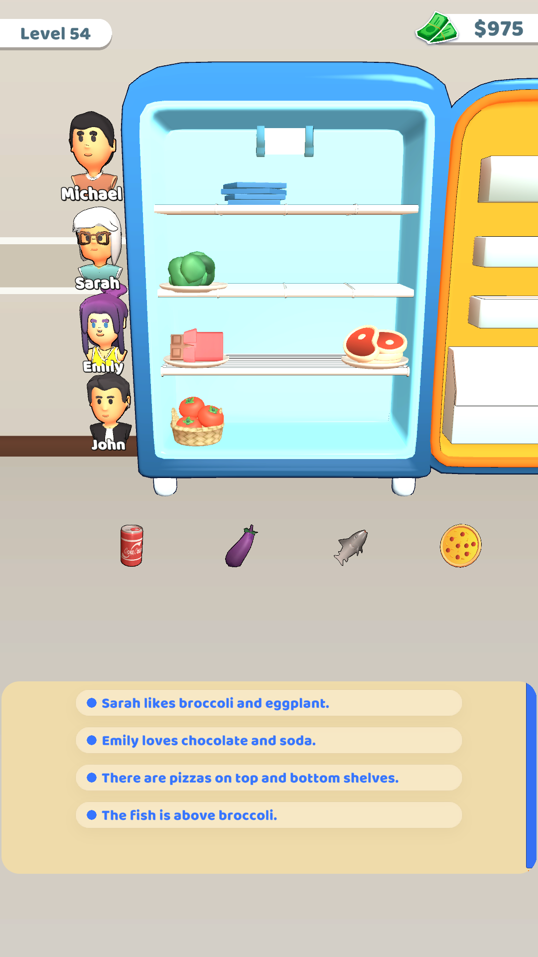 Скриншот игры Fridge Sort