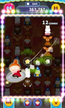 Captura de Tela do Jogo ムーミン くるくるコロル