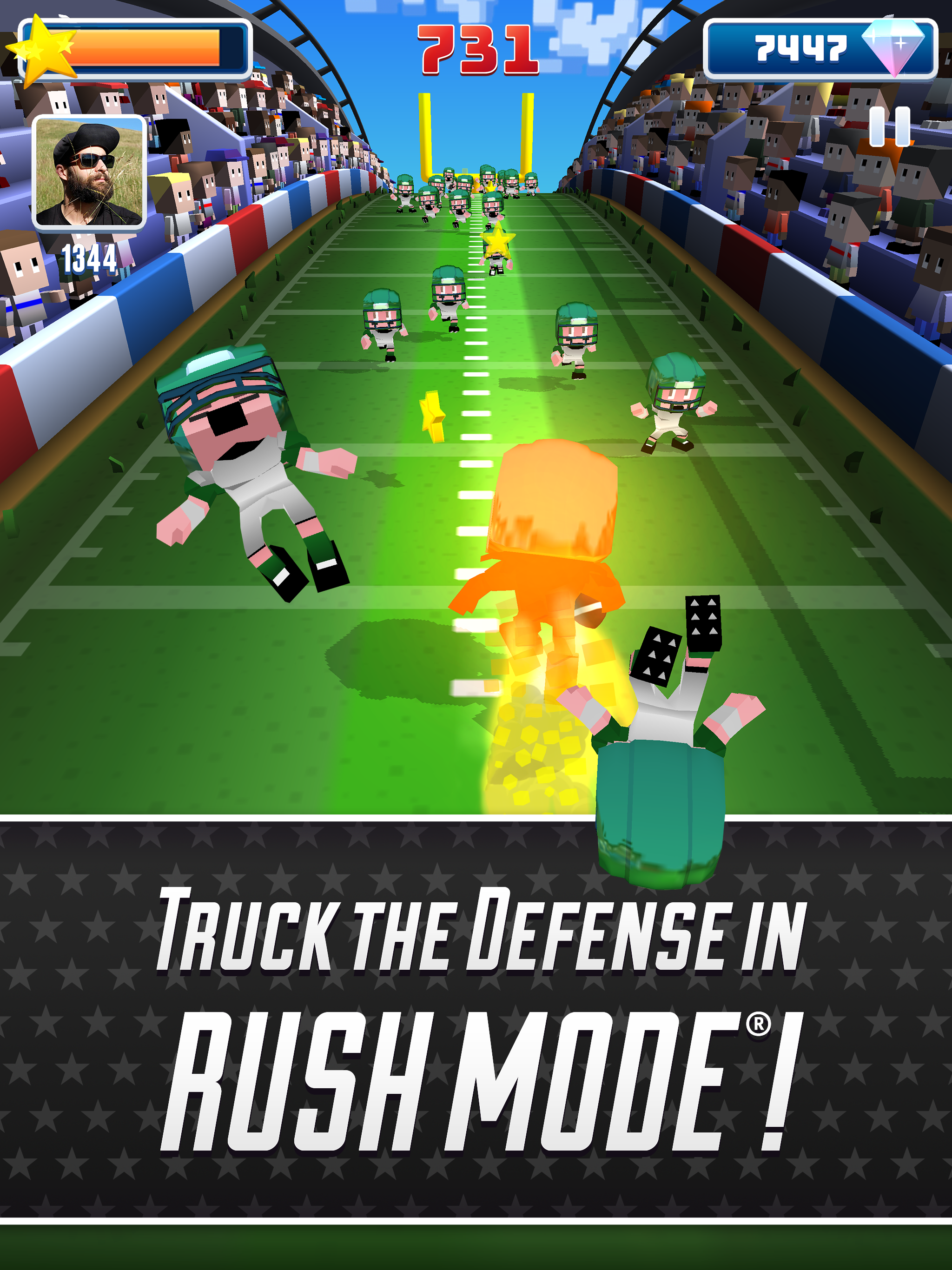 Captura de Tela do Jogo Blocky Touchdown