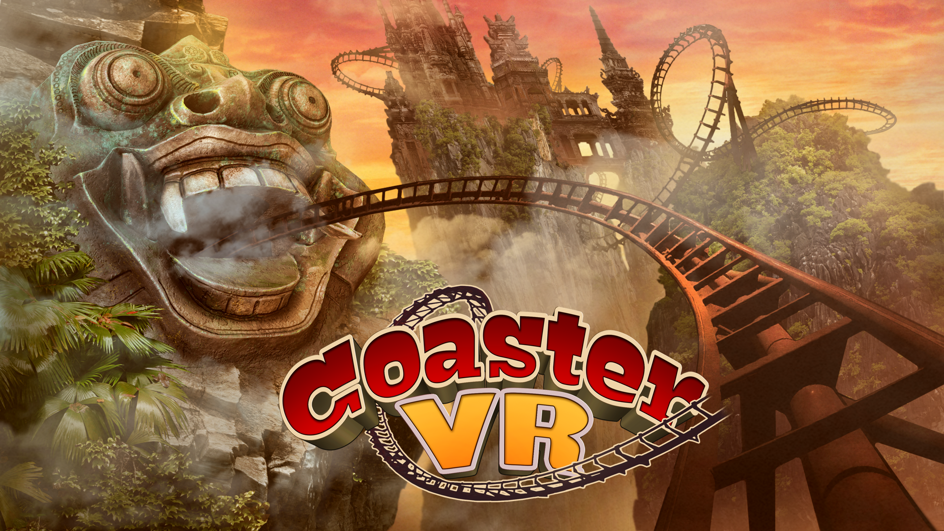 VR Temple Roller Coaster Game Screenshot