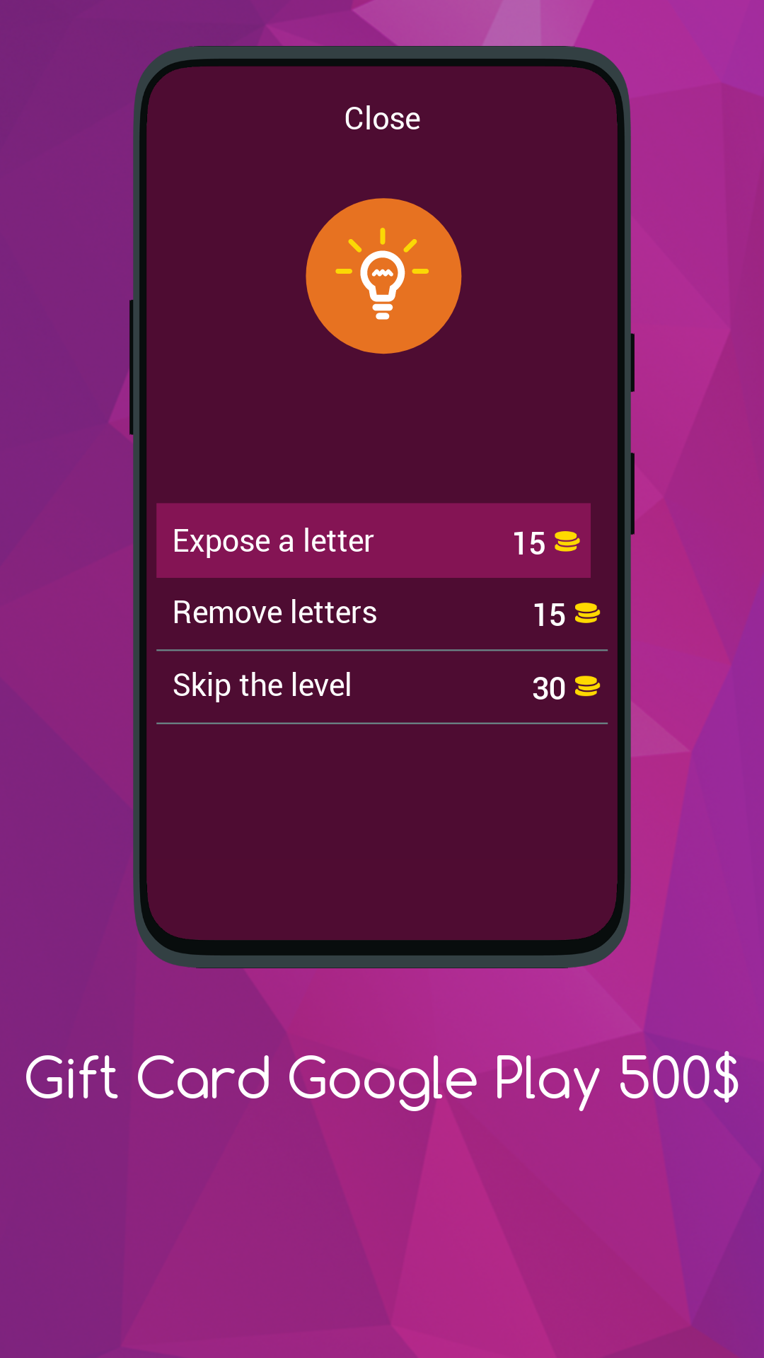 Screenshot of Google Play  dr500 Card Win