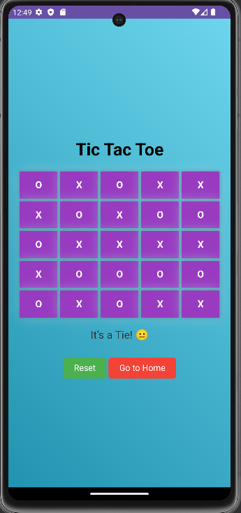 Cuplikan Layar Game TicTacToe App