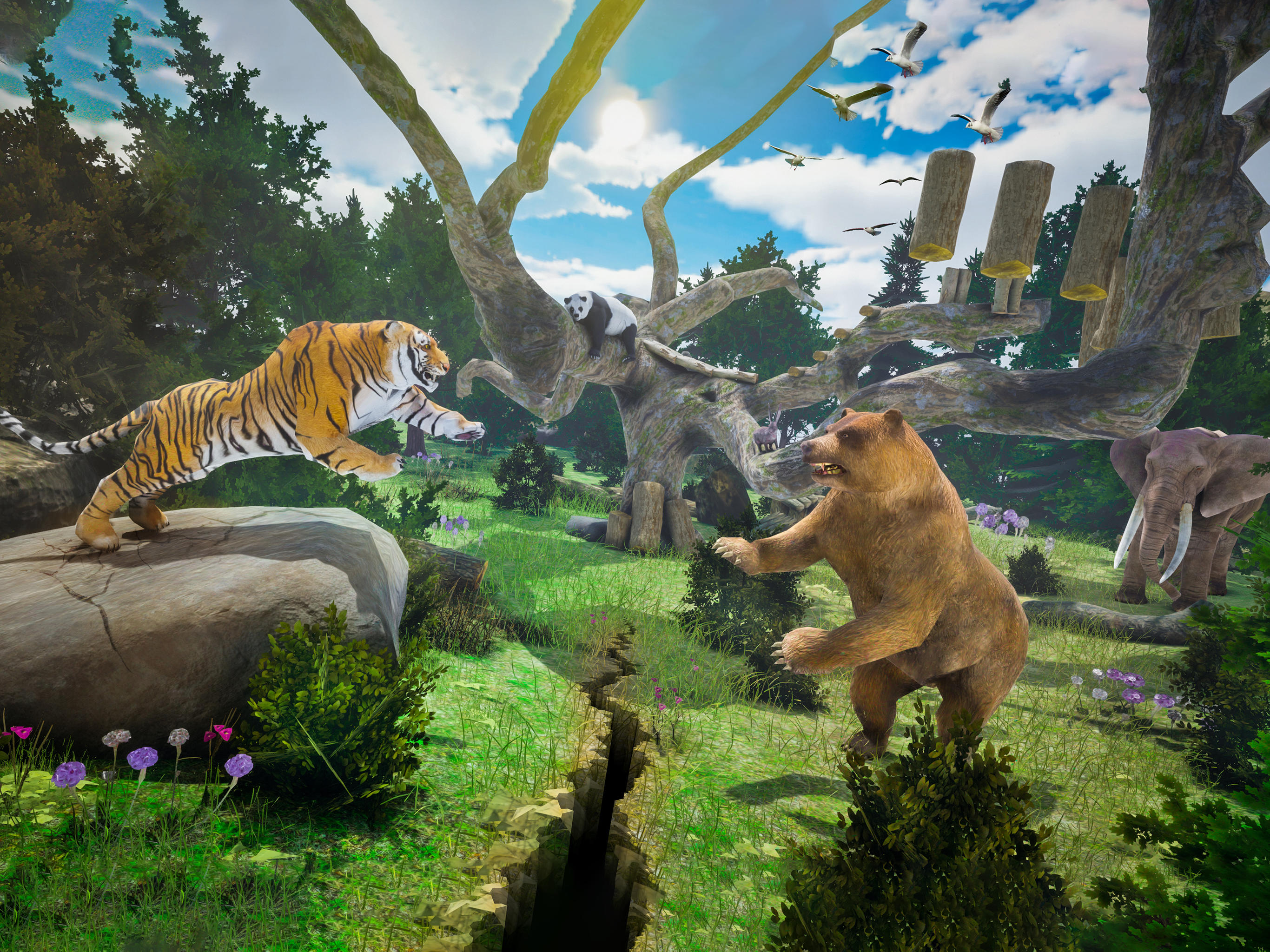 Animal Simulator: Parkour Game Game Screenshot