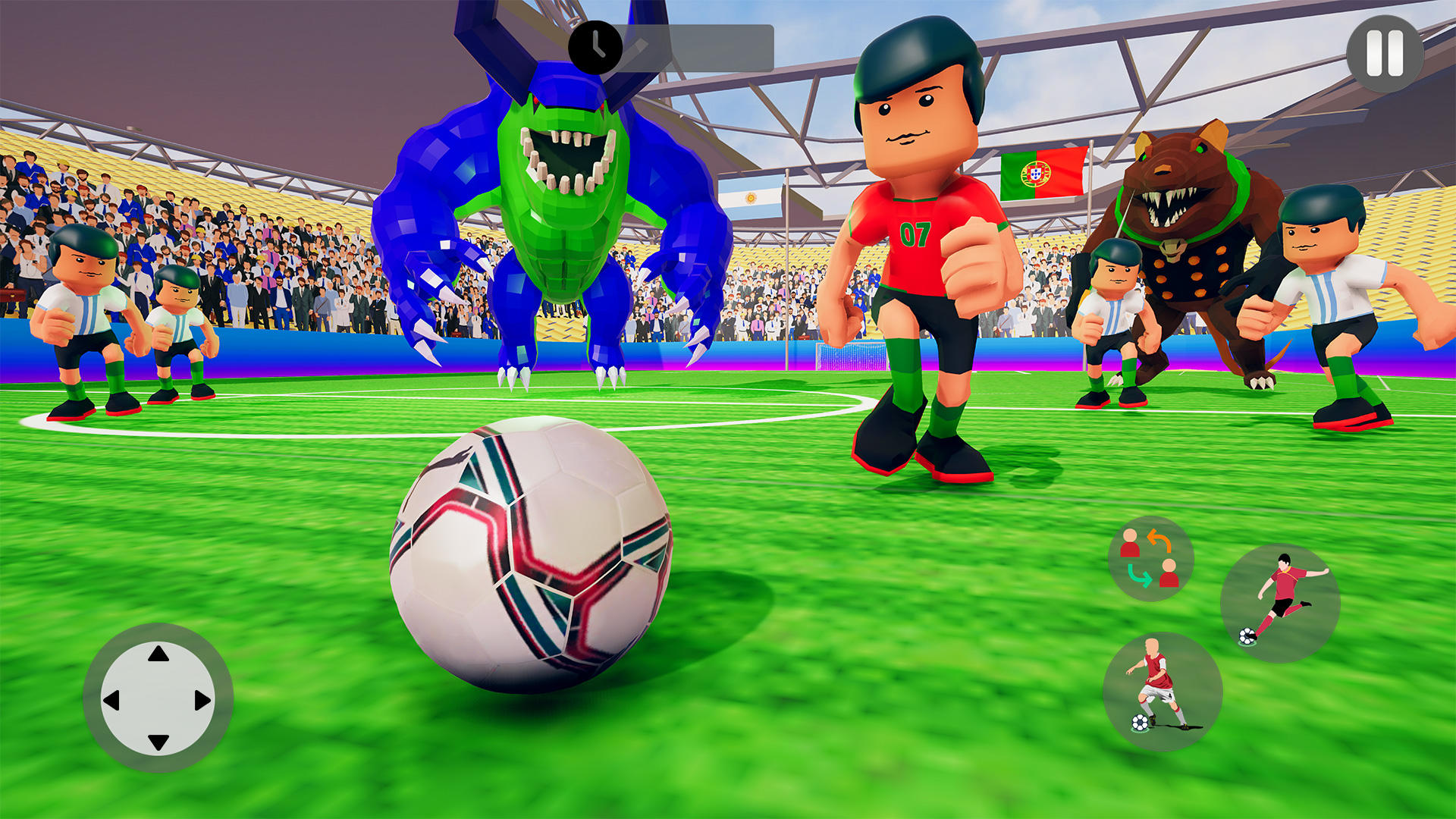 Screenshot of Rainbow Monster Mini Football