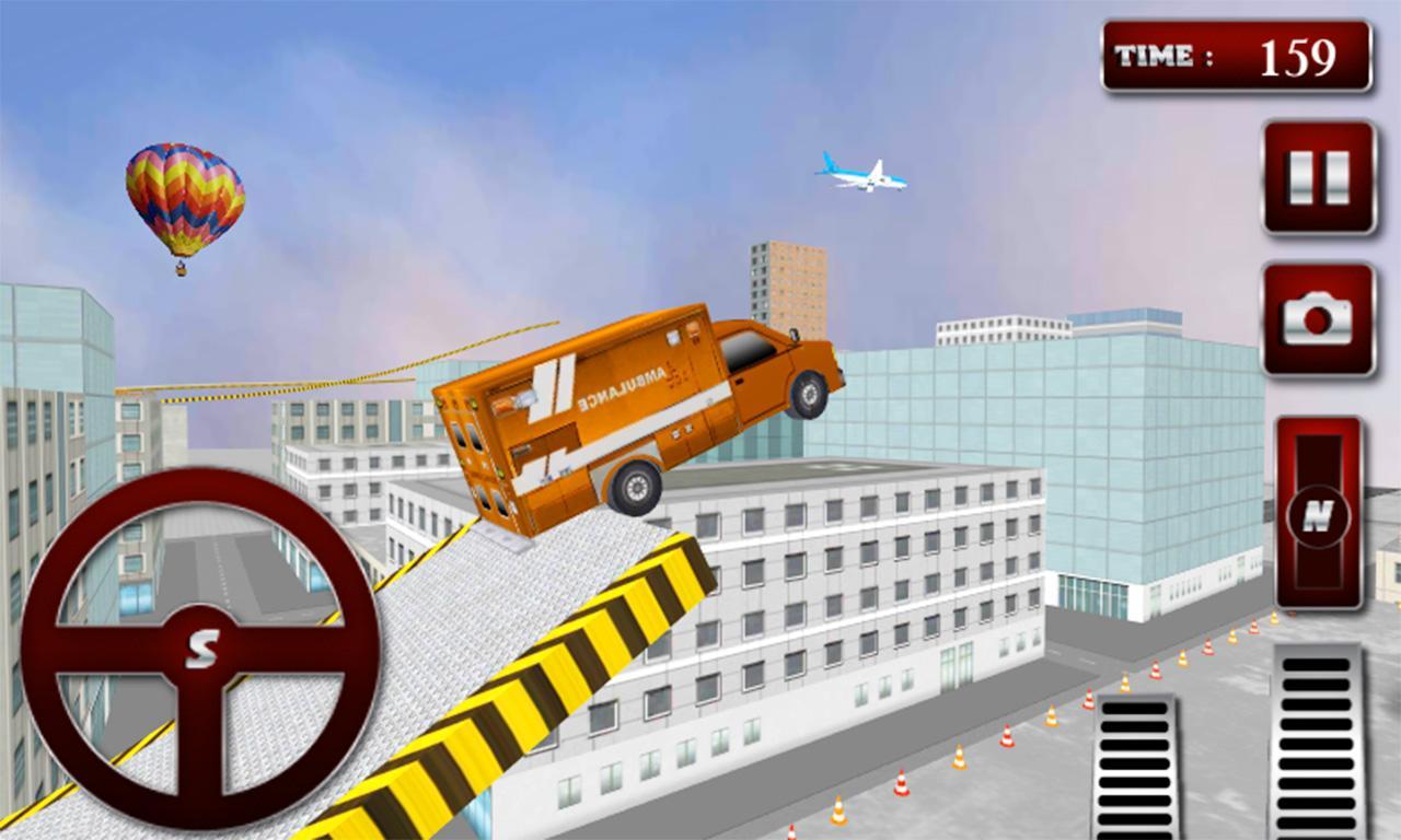 Ambulance Rooftop Racer 3D Game Screenshot