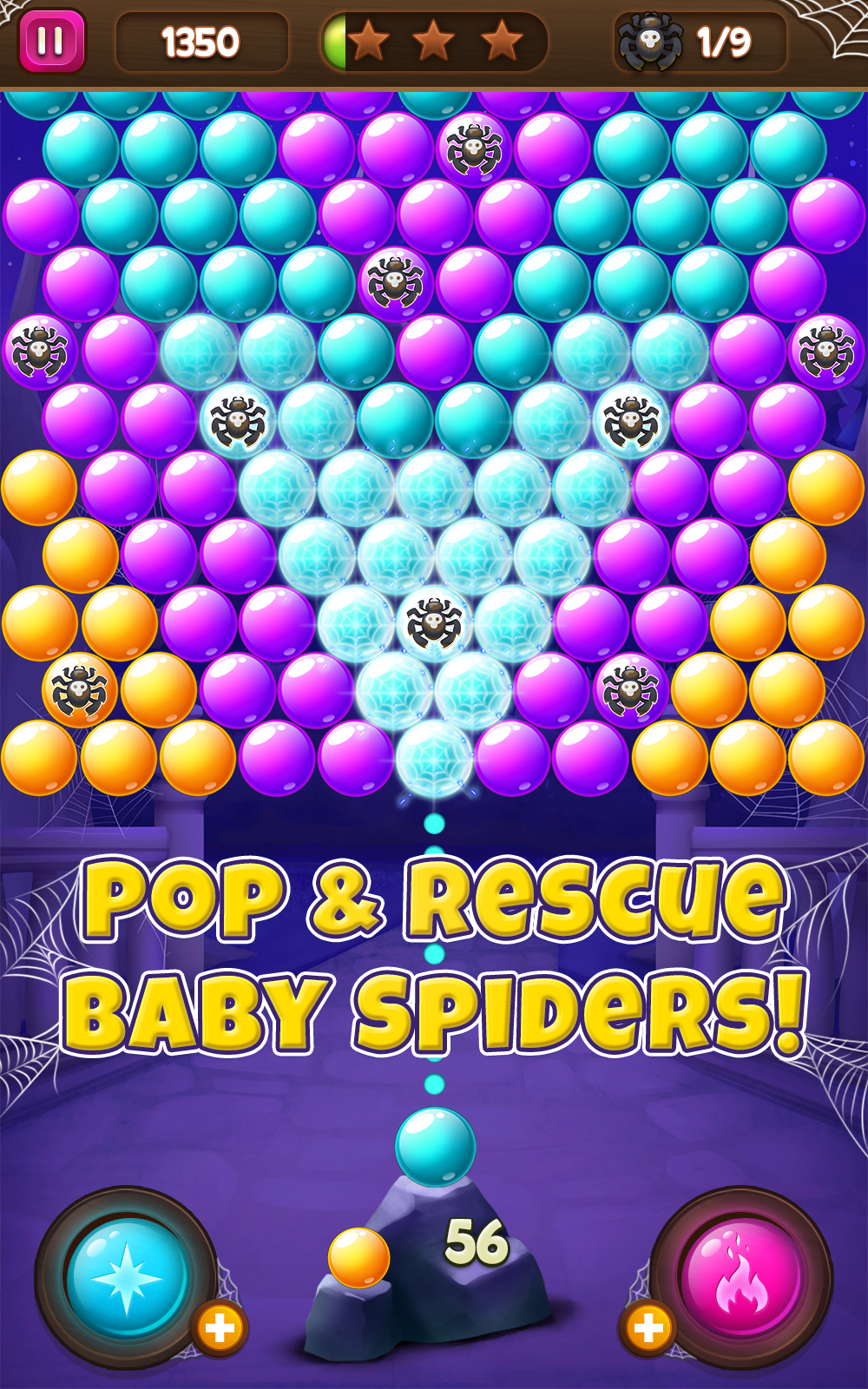 Spider Bubbles Game Screenshot